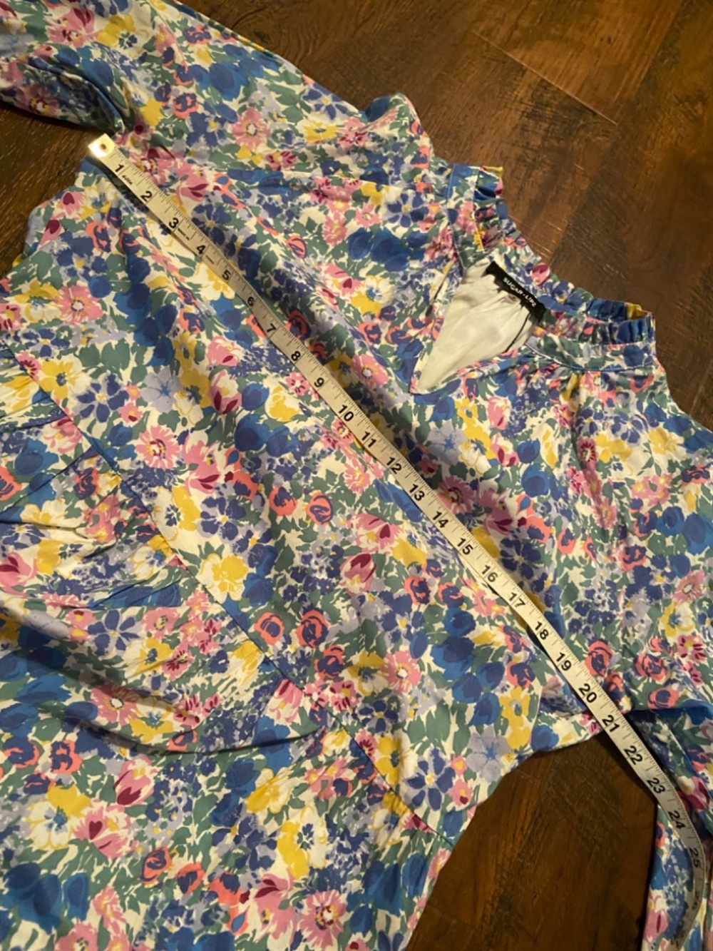 Sundress Sz M Sugar + L!PS 100%Cotton Cozy Feminine Summer Casual Party Floral